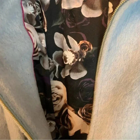 Eliza J Brushed Bow-Back Fit & Flare Peacoat in Ice Blue 6 - Picture 10 of 14